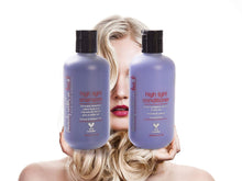 Load image into Gallery viewer, Purple Shampoo for Blonde or Highlighted Hair - Eliminates Brassiness and Yellow Tones - 100% Paraben Free &amp; Cruelty Free Shampoo - (8.5 Fl Oz) Highlight Shampoo – Color Brightening Shampoo