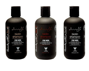 Biotin Shampoo for Men - Hair Growth Shampoo Infused with Aloe Vera, Pro-Vitamin B5 & Cucumber Extract for Hair Loss Treatment - Men's 100% All-Natural Thickening Shampoo, 8.5 FL. OZ.