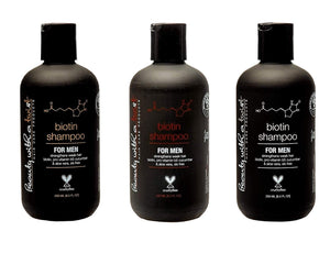 Biotin Shampoo for Men - Hair Growth Shampoo Infused with Aloe Vera, Pro-Vitamin B5 & Cucumber Extract for Hair Loss Treatment - Men's 100% All-Natural Thickening Shampoo, 8.5 FL. OZ.